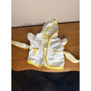 Vintage 1987 Cabbage Patch Kids Doll Yellow Trim White Terry Cloth Robe CPK bath